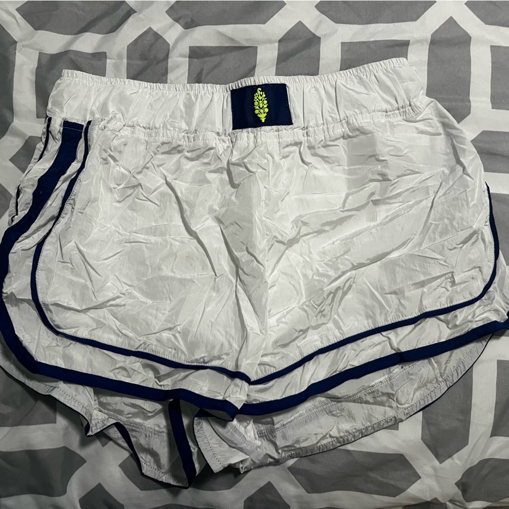 Free people movement varsity blue shorts